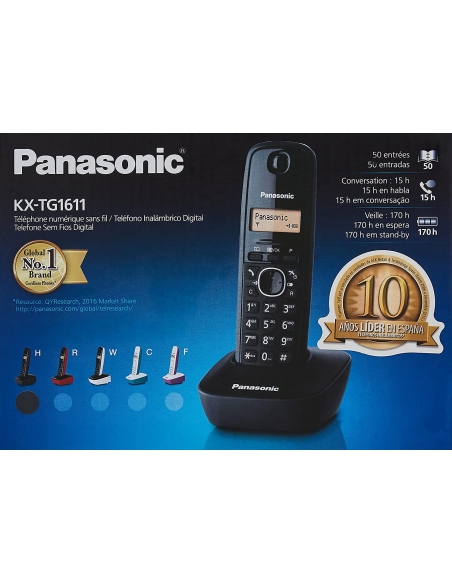 TELEFONO PANASONIC KX-TG1611SP NEGRO