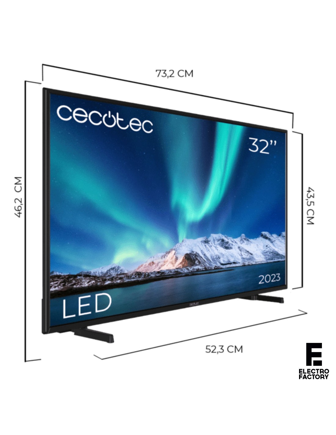 Cecotec - 02596 Televisor 109,2 cm (43) 4K Ultra HD Smart TV Negro