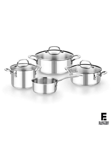 BATERIA BRA ETERNA 4 PIEZAS TAPA CRISTAL