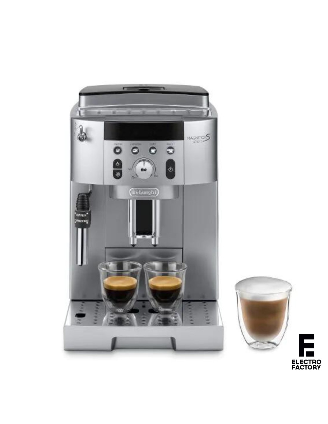 De'Longhi Magnifica S ECAM22.110.B, cafetera con espumador de leche,  máquina automática de café expreso con 2 recetas de bebidas de café  caliente