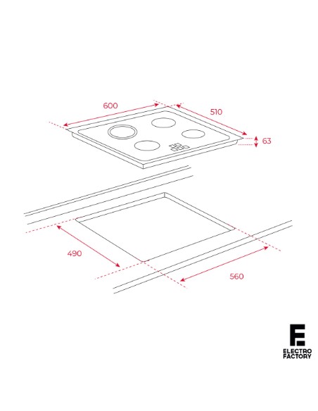 VITROCERAMICA TEKA TB6315 3F BISEL DIGITAL