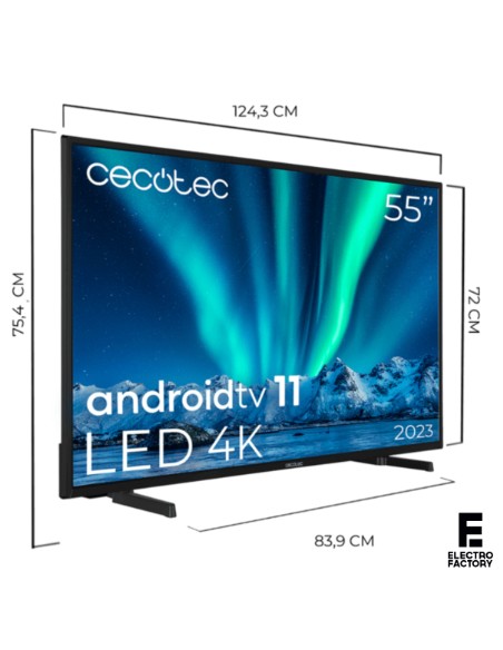 TV LED CECOTEC ALU00055 55" ANDROID TV GOOGLE 4K