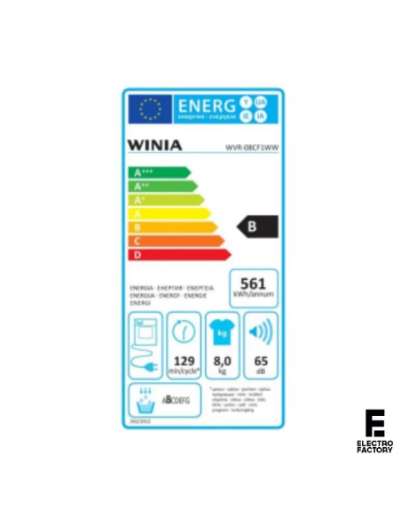 SECADORA WINIA WVR08CF1WW 8KG CONDENSACION