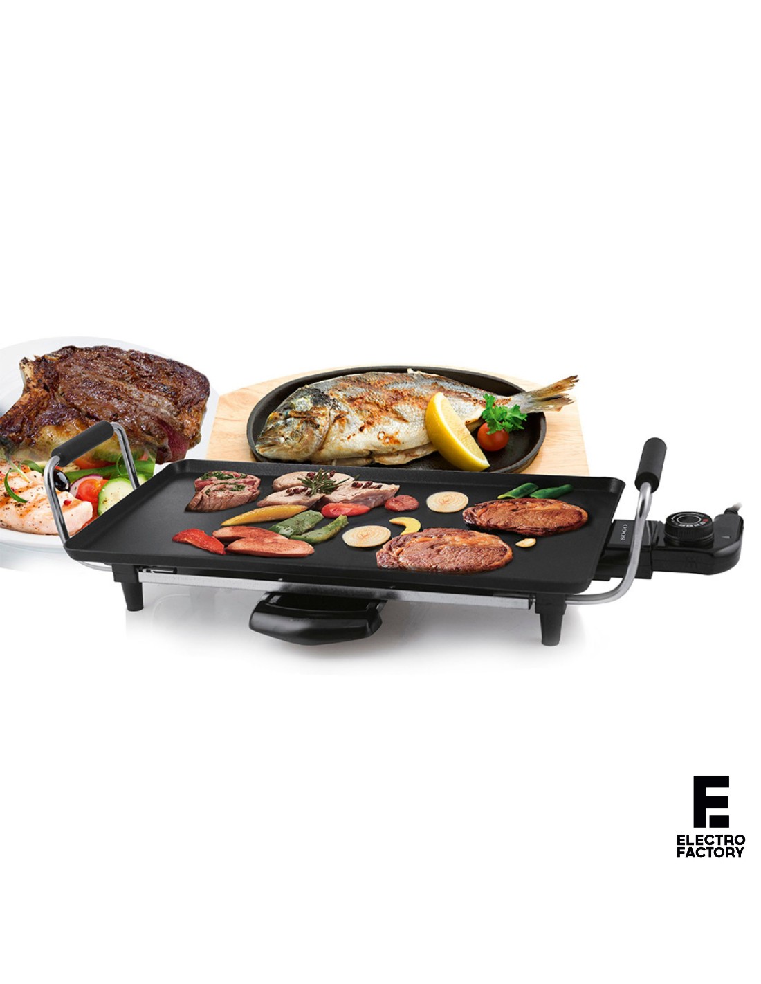 Plancha de asar electrica sogo 2200 w