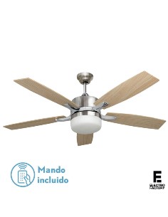 VENTILADOR FABRILAMP MENFIS 5 ASPAS TECHO NIQUEL HAYA
