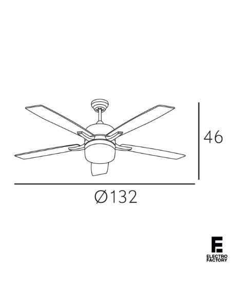 VENTILADOR FABRILAMP MENFIS 5 ASPAS TECHO NIQUEL HAYA