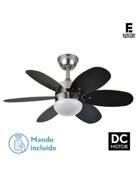 VENTILADOR FABRILAMP ALVES NIQUEL TECHO 6 ASPAS