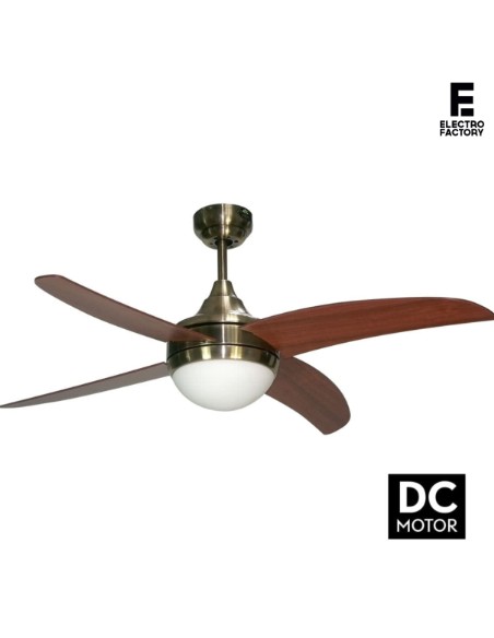 VENTILADOR FABRILAMP OSIRIS CUERO TECHO MOTOR DC