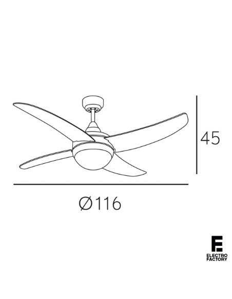 VENTILADOR FABRILAMP OSIRIS CUERO TECHO MOTOR DC