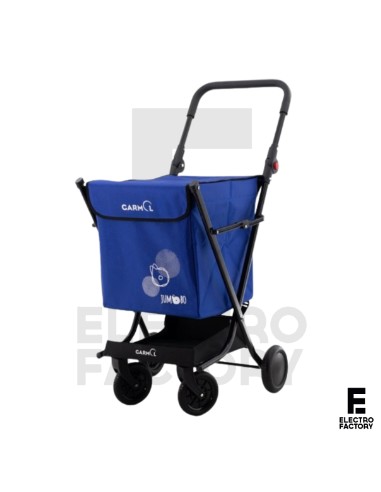 CARRO GARMOL JUMBO TRAC753 RUEDAS GIRO TRAVEL AZULINA