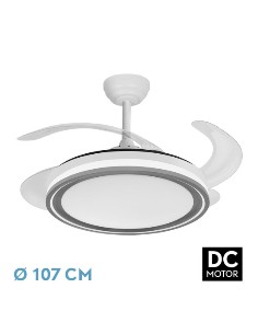 VENTILADOR ABRILA BANDIDO BLANCO TECHO 107CM LED MANDO RETRACTIL 2