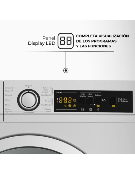 SECADORA SVAN SSC800BD 8KG CONDENSACION B PUERTA XXL LUZ