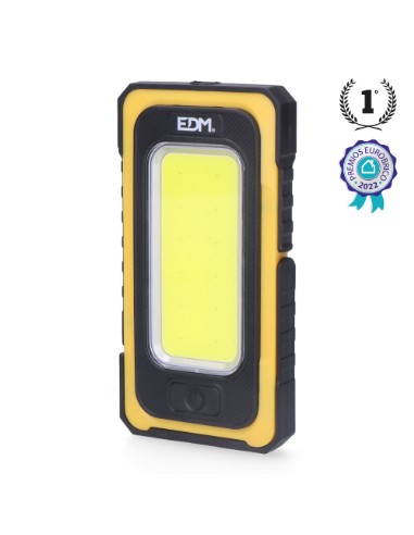 LINTERNA EDM 36126 LED SOLAR RECARGABLE GANCHO IMAN 750LM