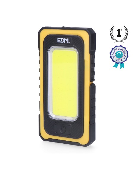 LINTERNA EDM 36126 LED SOLAR RECARGABLE GANCHO IMAN 750LM