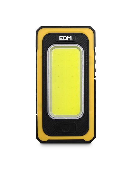 LINTERNA EDM 36126 LED SOLAR RECARGABLE GANCHO IMAN 750LM